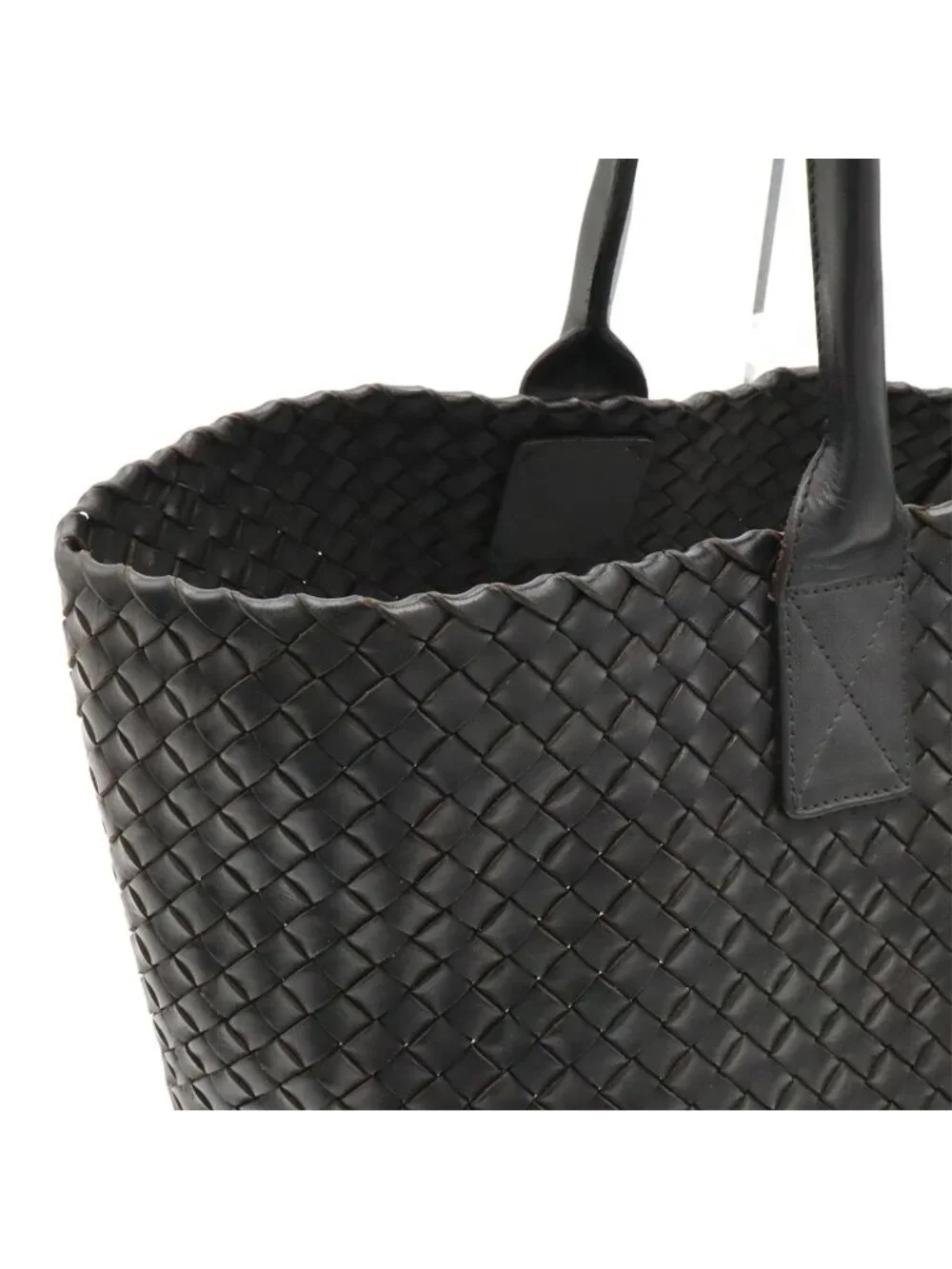 Bottega Veneta Intrecciato Cava MM Tote Leather Black Pouch Out of Stock
